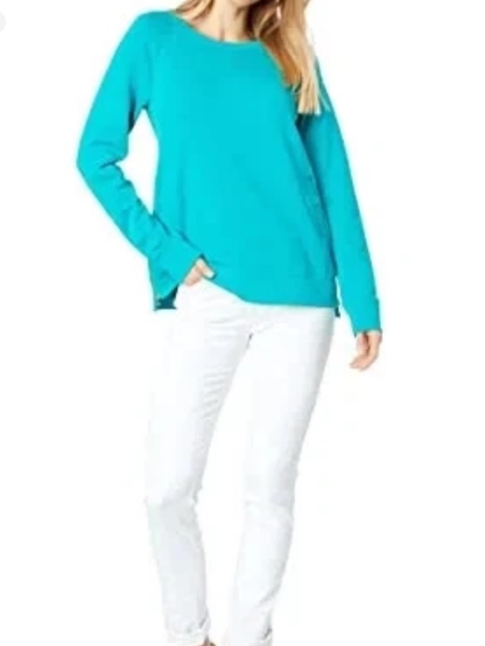 NWOT Lilly Pulitzer Luxletic Beach Comber Pullover Sweatshirt
Green Size Med